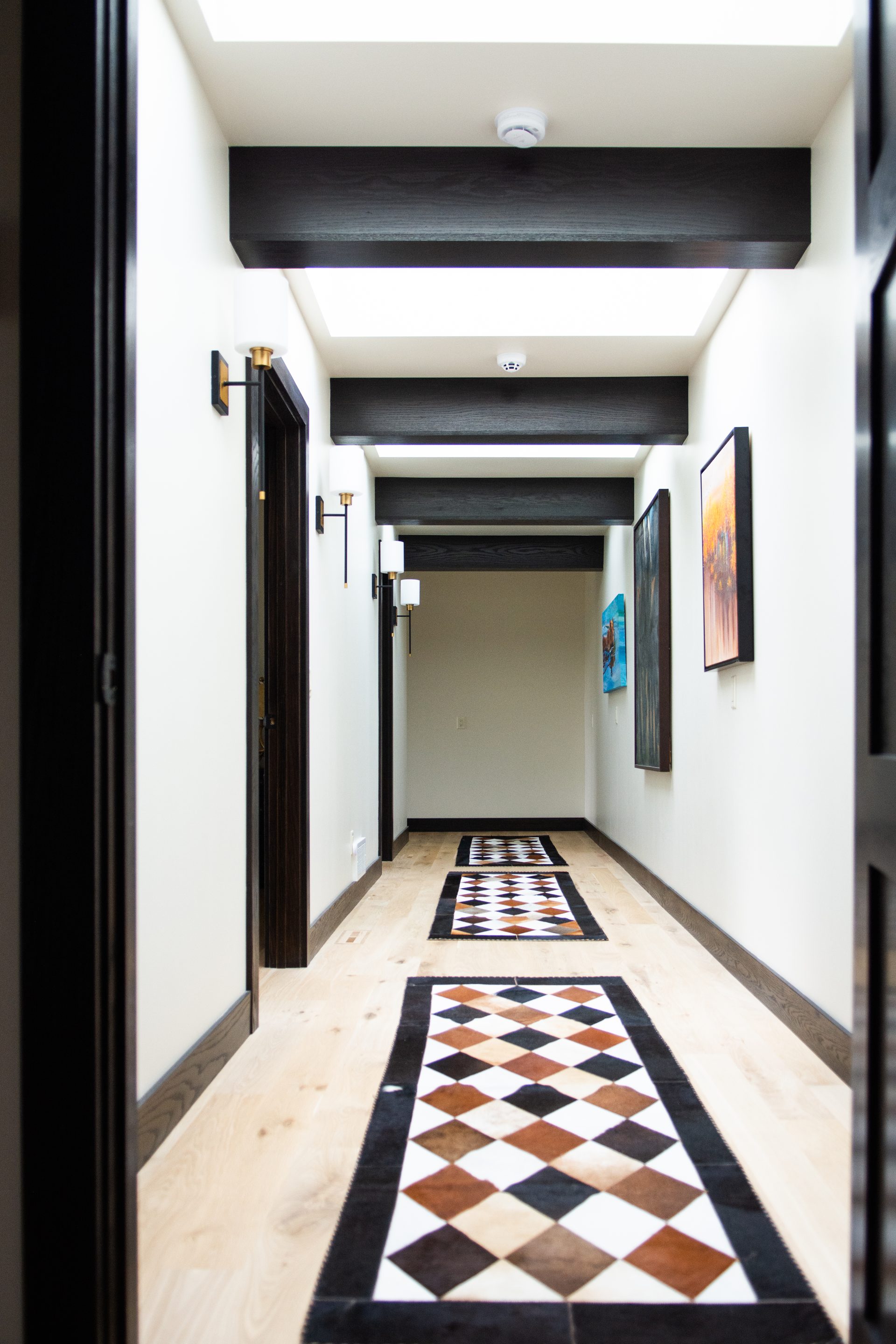 Hallway with custom inlay