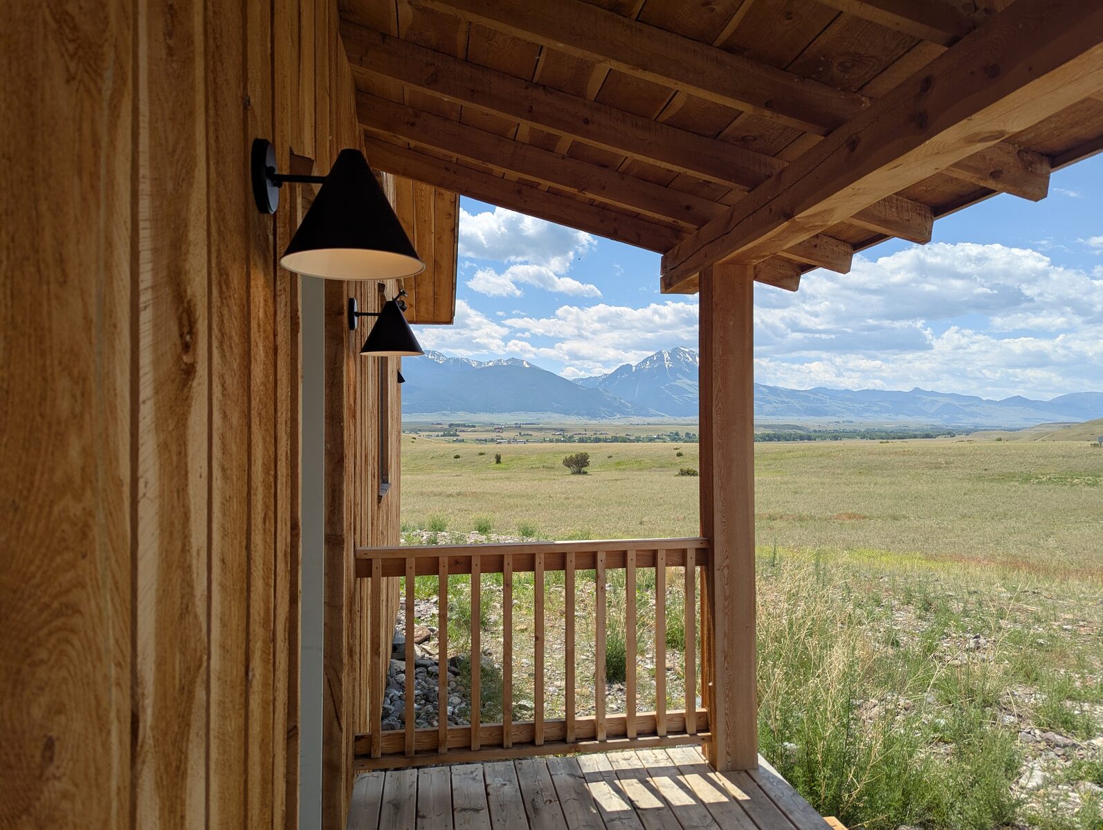 Porch looking at mountains