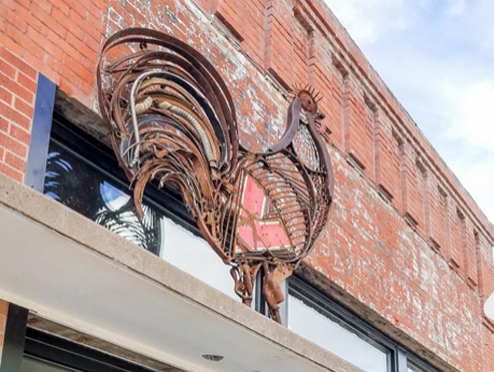 Rooster sculpture