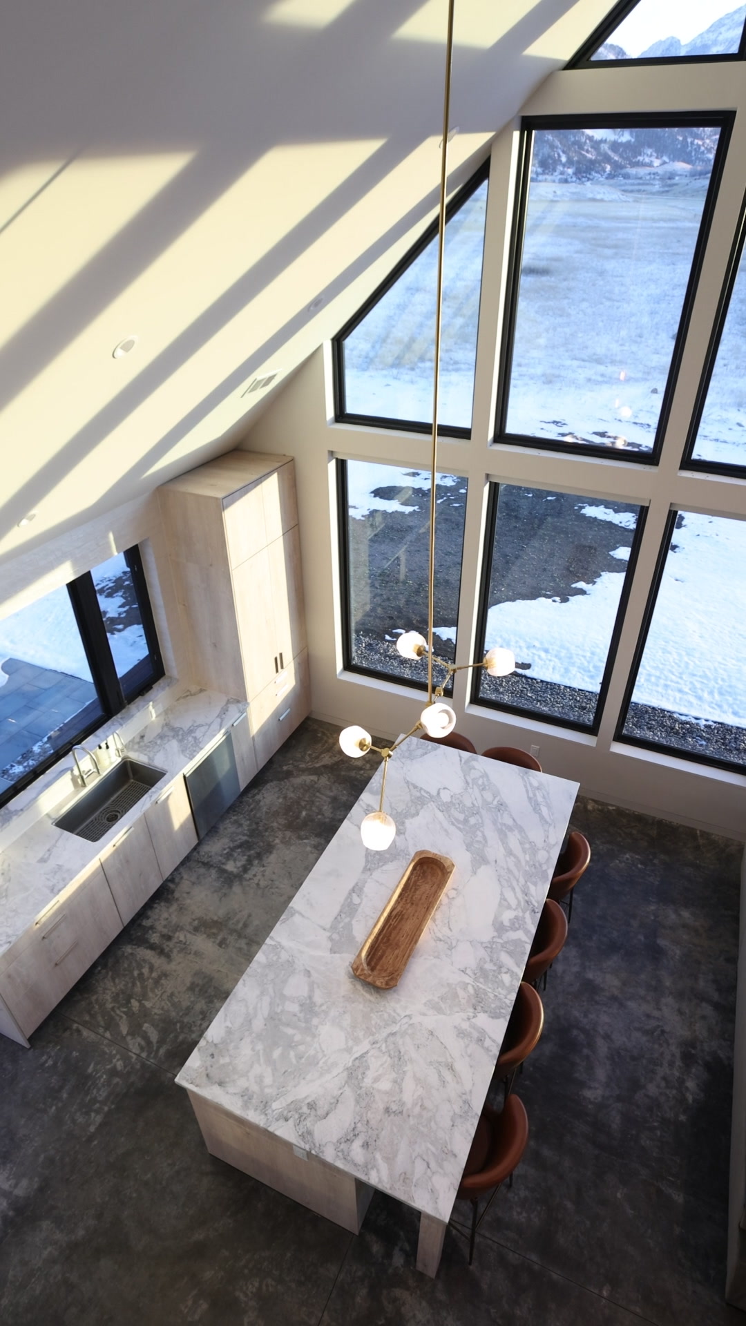 Kitchen and marble island